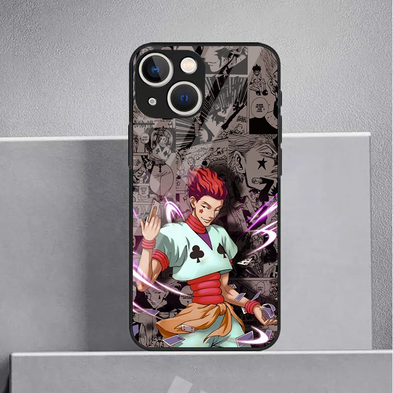 Hunter x Hunter hisoka 07 Vỏ Điện Thoại Kính Cho IPhone 16 15 14 13 12 11 Pro XR XS Max Plus Mini X XR 8 7 6s SE2 / 3