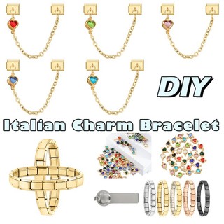 DIY Ý Vòng tay quyến rũ Liên kết Fit 9mm Mặt dây chuyền tình yêu độc đáo