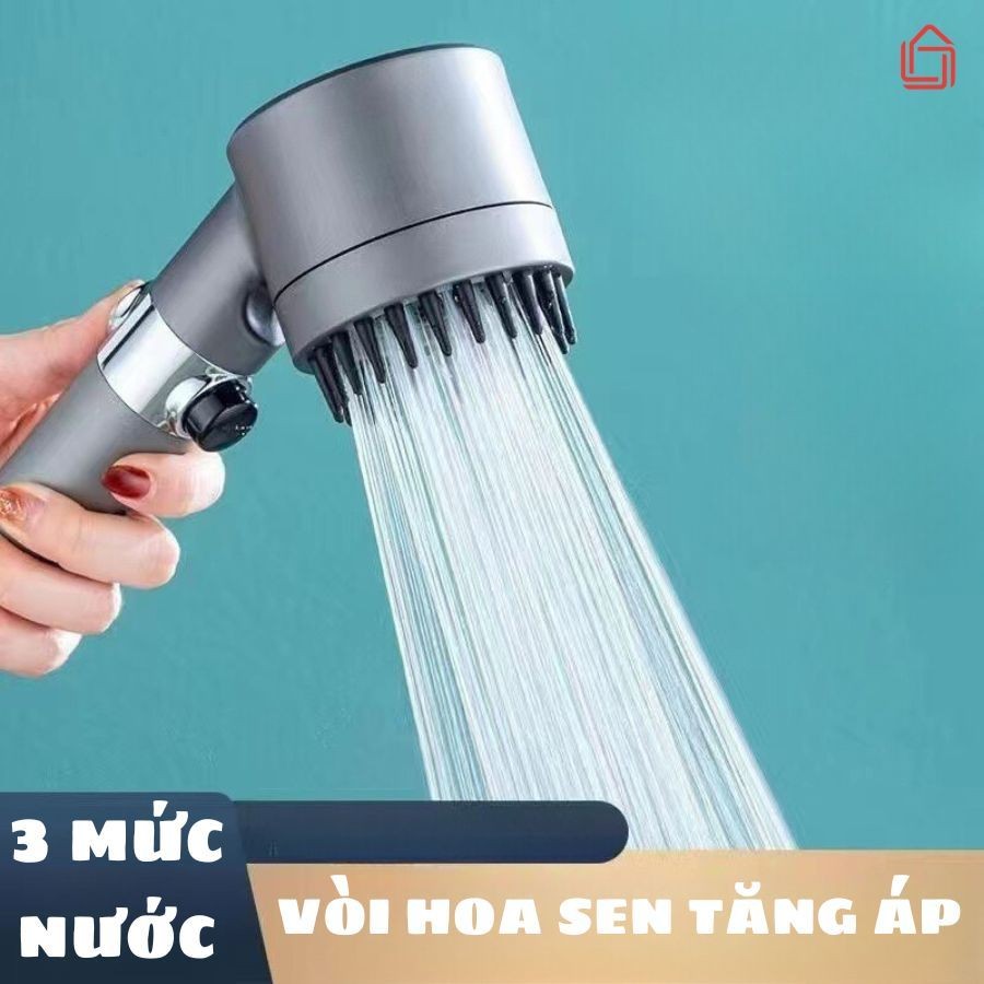 [HÀNG LOẠI 1] Vòi sen tăng áp ba chế độ áp suất cao, tích hợp bàn chải massage cơ thể