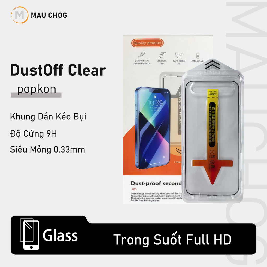 Kính Cường Lực Trong Suốt Có Khung Dán Lấy Bụi Cho Điện Thoại iPhone 17 Pro Max 16 15 14 13 12