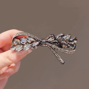 MAUROPOLI [Sẵn Sàng] Kẹp Mũ Đội Đầu Tóc Nữ Đầu Lưng Cao Cấp Sang Trọng Top Kẹp Nửa Ngón Tóc Pha Lê Mùa Xuân Kẹp Tóc Mẹ