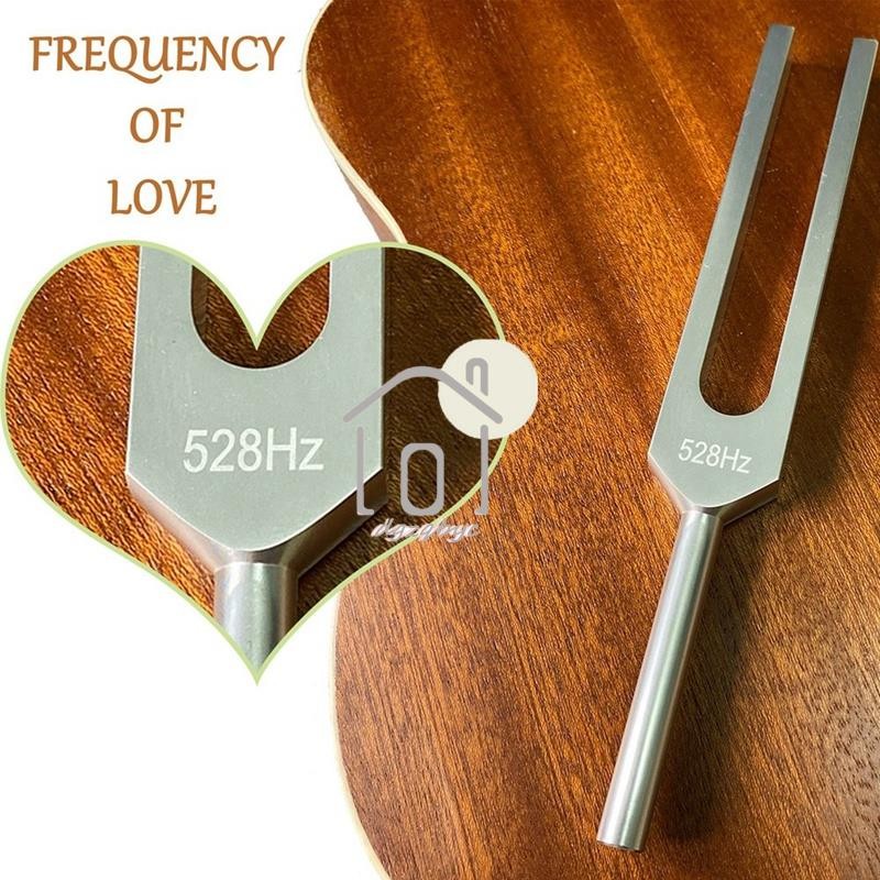 Nĩa điều chỉnh 528Hz có hộp cộng hưởng, hợp kim nhôm, loa gỗ, hoàn hảo cho hương liệu SPA, giảng dạy cộng hưởng