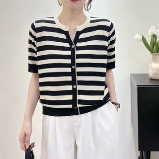 Mùa Hè Phong Cách Mới Ice Silk Rời Áo Thun Tay Ngắn Nữ Kích Thước Lớn Bao Da Thịt Mỏng Hơn Nhìn Mỏng Hơn