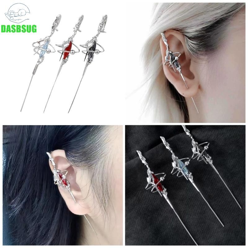 DASBSUG Bông tai xuyên thấu thẩm mỹ kim cương thanh lịch cho hộp đêm và tiệc tùng