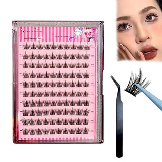 Swaous Mi Keo Chống Thấm Nước Miễn Phí Bấm Vào Lông Mi Giả Tự Dính Dải Có Thể Tái Sử Dụng Mi Cụm Bộ Để Trang Điểm Mắt Sử Dụng 1 cái vải mềm mại phù hợp dùng cho gia đình căn hộ văn phòng và không gian nhỏ