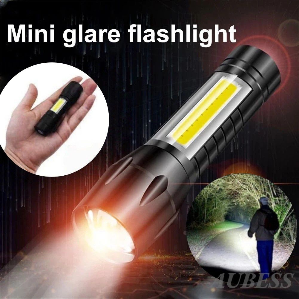 Đèn pin sạc USB Mini COB chống nước, thích hợp cho đi bộ đường dài và ...