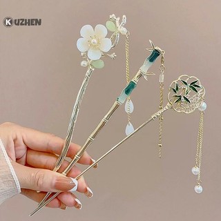 KUZHEN Cổ Điển Trung Quốc Tóc Dính Chân Cho Nữ Hoa Ngôi Sao Tươi Handmade Kẹp Tóc Quyến Rũ Phụ Kiện Trang Sức