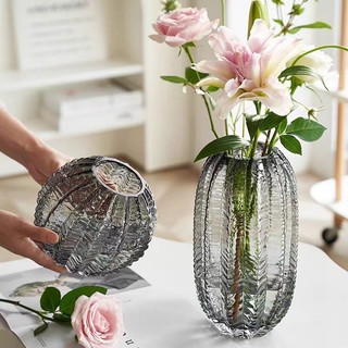 ☀Bình hoa thủy tinh sáng tạo sang trọng, xương rồng thủy canh, hoa tươi, trang trí nghệ thuật cho phòng khách và bàn làm việc