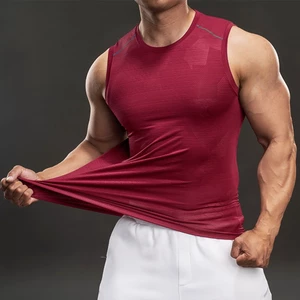 Áo vest thể dục màu đỏ mùa hè dành cho nam