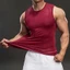 Áo vest thể dục màu đỏ mùa hè dành cho nam