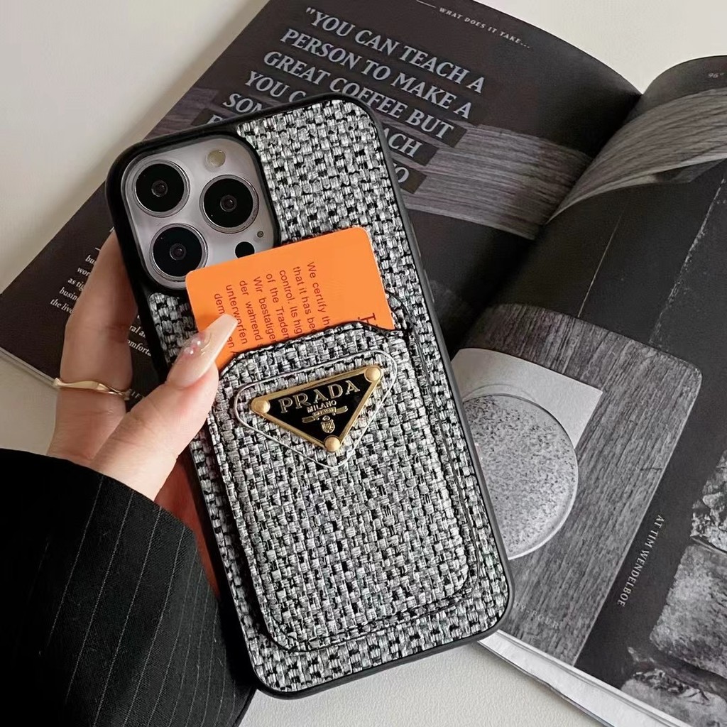 Dành Cho Honor 50SE 80SE 50 60 70 80 90 100 200 300 400 PRO 400LITE 90LITE 200SMART 400SMART Họa Tiết Bện Cổ Điển Có Khe Cắm Ví Thẻ Thiết Kế Đơn Giản Vỏ Điện Thoại Chống Sốc