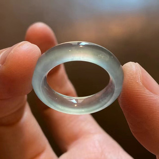 Nhẫn Agate Ngọc Băng Tự Nhiên Nguyên Chất, Unisex, Vòng Tay May Mắn, Nhẫn Cặp Đôi 6.15 GQV3