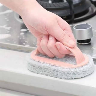 (Giao hàng tận nơi) 2 chiếc Bàn chải làm sạch gạch bồn rửa phòng tắm và miếng bọt biển làm sạch kính nhà bếp có thể hấp thụ dầu mỡ và bụi và dễ lau chùi