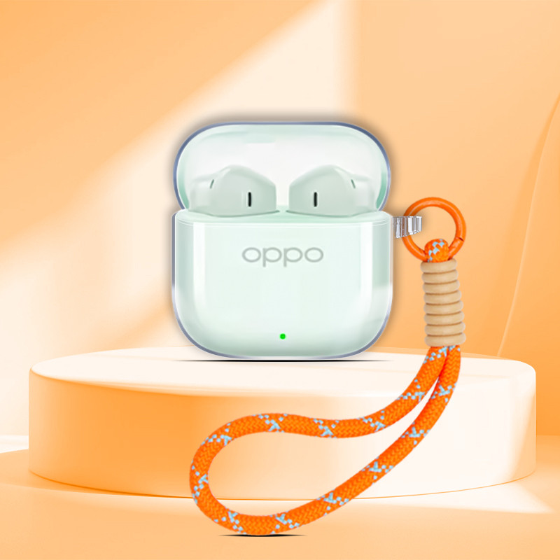 Dành Cho Oppo Enco nụ 3 Vỏ Tai Nghe Trong Suốt TPU Bảo Vệ Tai Nghe Vỏ Chống Sốc Bảo Vệ Tai Nghe Tay Mềm Có Nhẫn