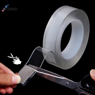 Băng keo hai mặt trong suốt YOWEI 1/2/3/5m – chống thấm, tái sử dụng, làm sạch được – dùng cho nhà bếp, phòng tắm VN