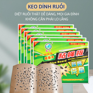 Keo Dính Ruồi Set 10 Cái Kích Thích Ruồi Miếng Dán Ruồi Côn Trùng Bọ Quán Ăn Nhà Ở Không Độc Hại - SUNND
