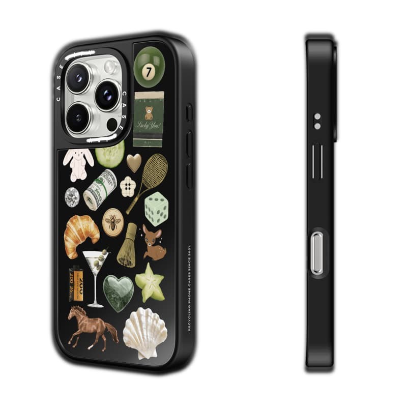 CASECASE X Lucky Croissant Ốp lưng nam châm hút từ tính Vỏ iPhone iPhone 16 15 14 13 12 Pro Max Plus Ốp lưng cứng có hộp khắc logo