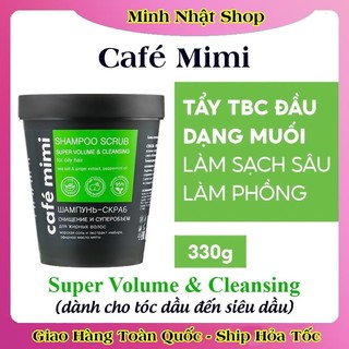 [DATE MỚI] Tẩy tế bào chết da đầu Cafe mimi Shampoo Scrub 330G sạch cho tóc dầu, bết của Nga