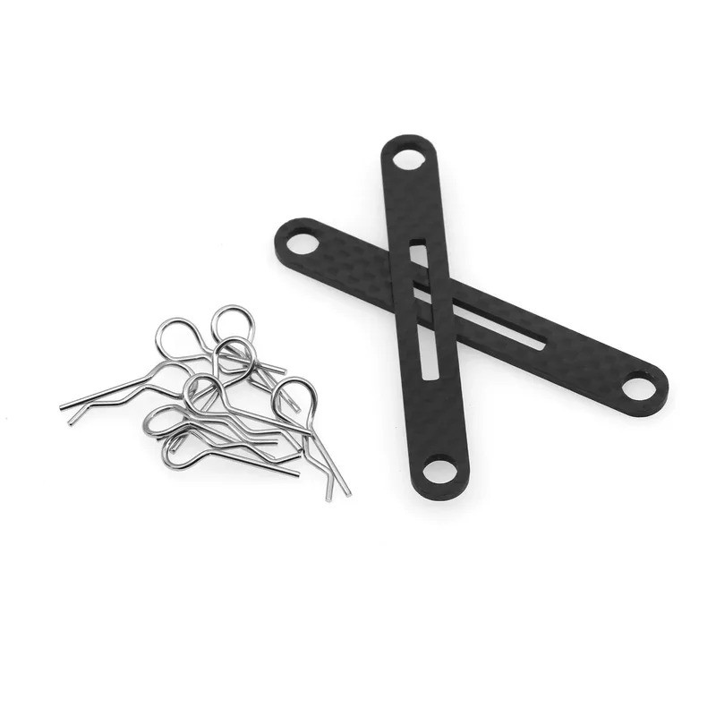 2 Chiếc Sợi Carbon Vỏ Bài Menber Hỗ Trợ Gắn Cho 1 / 10 RC Xe TAMIYA TT02 XV01