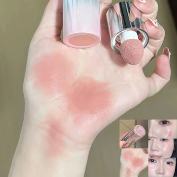 Phấn má hồng dạng lỏng 5 màu, màu xám hồng, độ bão hòa thấp, màu hồng mơ, phấn má dạng lỏng, kem má bột, lâu trôi cho người mới bắt đầu