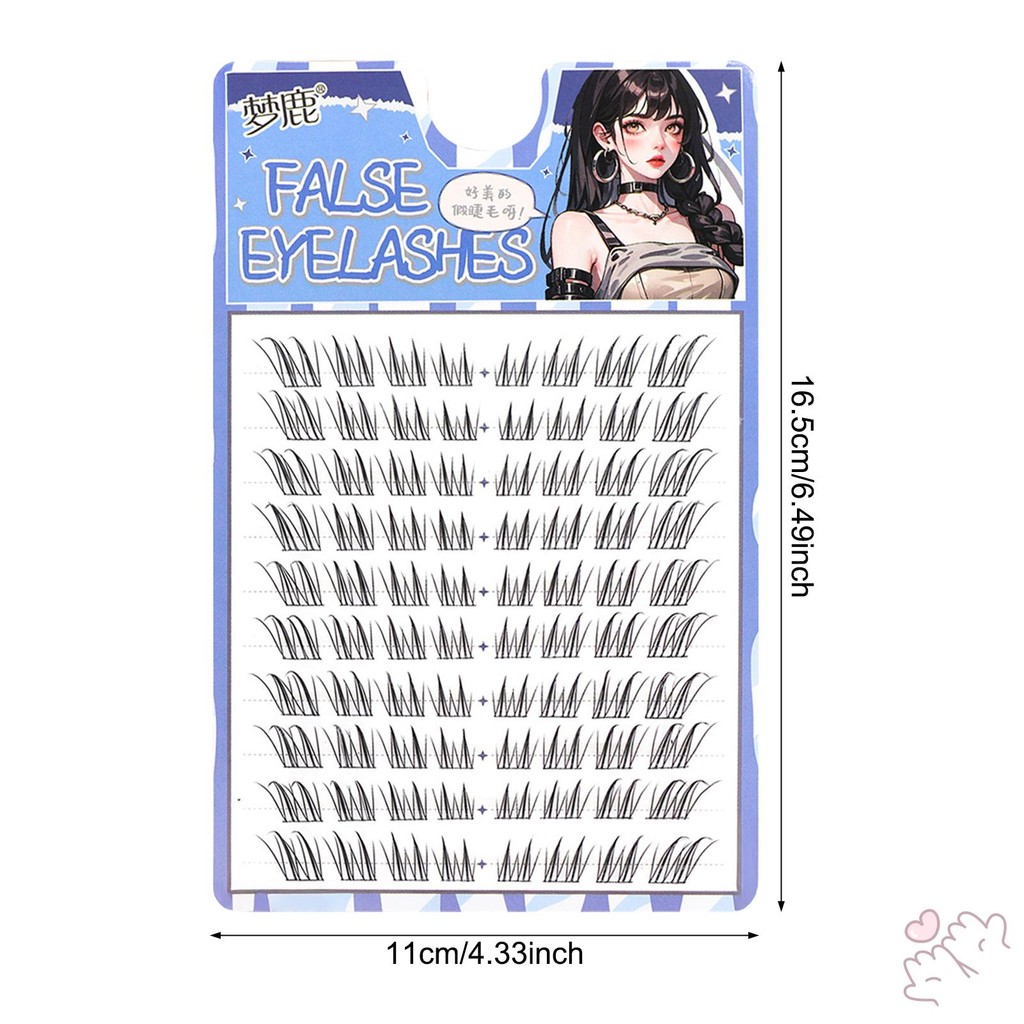 7-12mm C Curl Lông Mi Giả Cụm Lông Mi Wispy Tự Nhiên Hoàn Hảo Cho Bé Gái Trang Điểm Mắt Ngủ