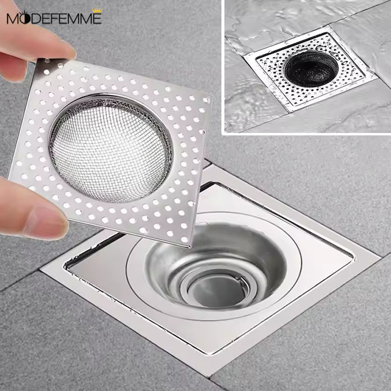 [H & L] 1 / 3 / 5 Vỏ thoát nước bằng thép không gỉ 8cm - Bộ lọc lưới chống rỉ 304, Khối thiết kế thoát nước nhanh Bộ lọc tóc / mèo cho bồn tắm Bồn cầu (Bạc)