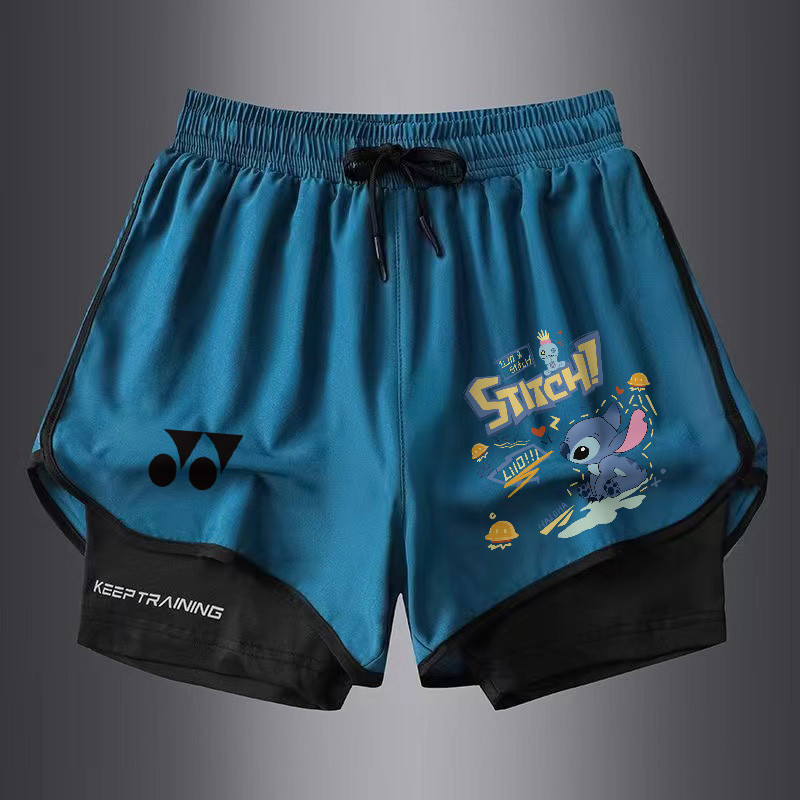 Quần short hai lớp thi đấu YONEX hợp thời trang nam và nữ mới chống đi bộ tốc độ nhẹ cầu lông khô chạy bộ quần short thể thao bóng rổ