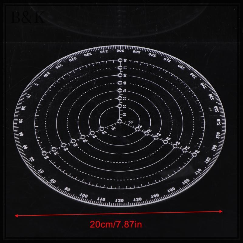 Lady 20CM / 7.87IN Trung Tâm Tròn Nhựa Trong Suốt Finder La Bàn Làm Việc Đồng Hồ Đo Vòng Tròn Dụng Cụ Chế Biến Cho Gỗ Xoay Vẽ VN