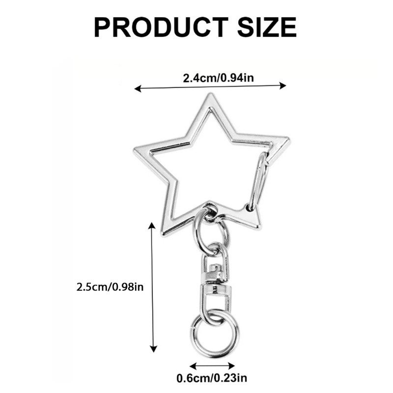 Wellb 10 Chiếc Móc Chìa Khóa Ngôi Sao Thanh Lịch Với Hình 8 Phong Cách Móc Khóa Kim Loại Thời Trang Nhẫn Chìa Khóa Thích Hợp Cho Thanh Niên Người Lớn Pr