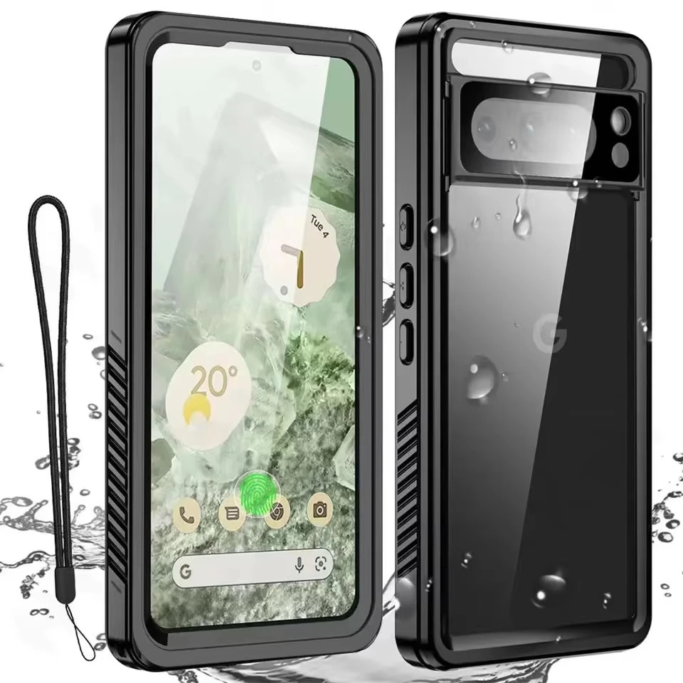 Ốp Chống Thấm Nước IP68 Cho Google Pixel 9 Pro 8A 8 8 7 Pro 7A 7 6A Lặn Lặn Dưới Nước Bơi Thể Thao Ngoài Trời