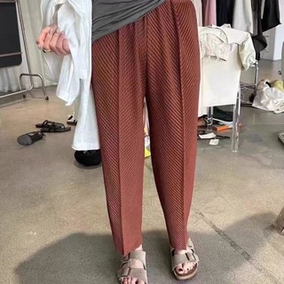 2025 Kích Thước Lớn Bao Thịt Mỏng Nhìn Co Giãn Thường Ngày Xếp Ly Cao Cấp Thoáng Khí Mát Harem Quần
