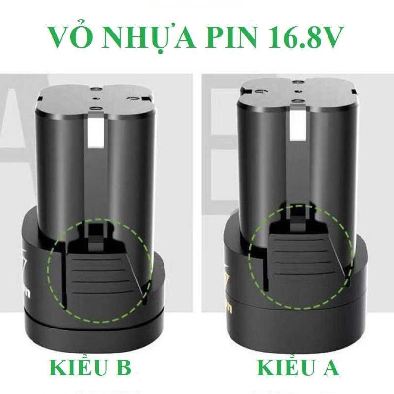 Vỏ pin máy khoan 16.8V bắt vít cầm tay 16,8V chất liệu nhựa chống cháy dùng thay thế vỏ pin