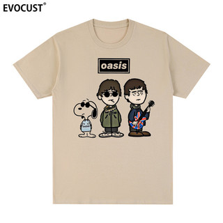 OASIS Ban Nhạc Retro Hoài Cổ Châu Âu Mỹ Rock Thanh Niên Graffiti Hoạt Hình Anh Anime Áo Thun Tay Ngắn Nam Nữ