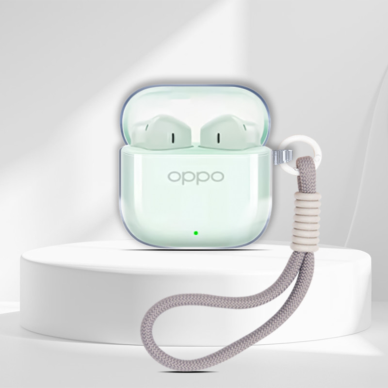 Dành Cho Oppo Enco nụ 3 Vỏ Tai Nghe Trong Suốt TPU Bảo Vệ Tai Nghe Vỏ Chống Sốc Bảo Vệ Tai Nghe Tay Mềm Có Nhẫn