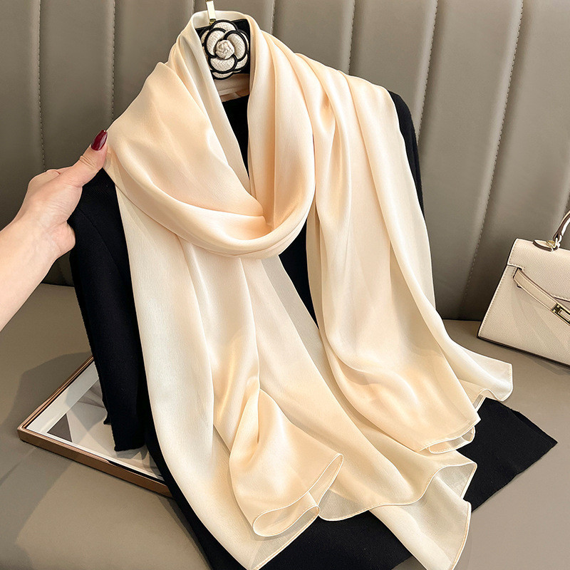 Khăn Lụa Nữ, Khăn choàng lụa cho nữ bản rộng, khăn lụa bản trơn size 180x90cm, làm quà tặng sang trọng lịch sự