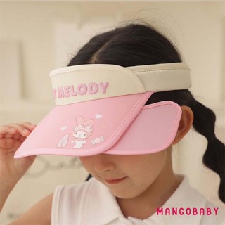 MG- [Được ủy quyền] Mũ che nắng mùa hè dành cho trẻ em Sanrio Kuromi Mũ che nắng mùa hè vành rộng rỗng Mũ che nắng cho bé gái bé trai