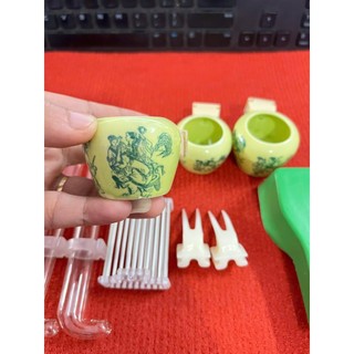 Combo cóng chào mào gắn sẵn tai (1 bộ cóng ngẫu nhiên+2 cóng nước trắng+2 xiên tàu+1 rọ+1xúc nhựa)