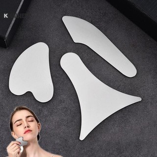 KUZHEN 1 Chiếc Thép Không Gỉ Gua Sha Cạp Máy Mát Xa Cho Mặt Cổ Cơ Thể Guasha Massage Dụng Cụ Chăm Sóc Da Mặt Guasha Board Máy Mát Xa Mặt HOT