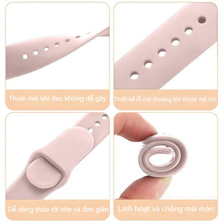 Dây đeo silicone lỏng cho Apple Watch mềm mại thoải mái nhiều màu sắc tương thích Series 10 9 8 7 6 5 4 SE 41 45 49mm