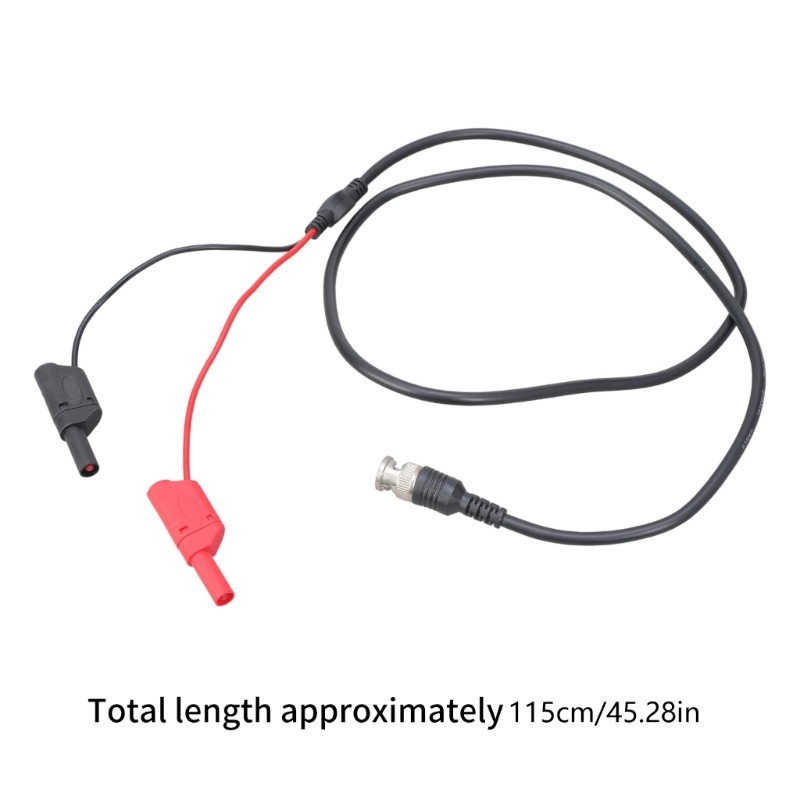 BNC Male to Double 4mm Banana Plugs Stackable Test Leads Probes for Oscilloscope
