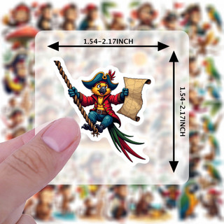 Khỉ Trẻ Em Dán Đồ Chơi Cướp Biển Giáo Viên Phần Thưởng Miếng Dán Vẹt Phiêu Lưu Cho Điện Thoại DIY Đàn Guitar Laptop Laptop Vali Cốc Laptop Xe Máy Hành Lý Điện Thoại Trẻ Em Laptop Hành Lý