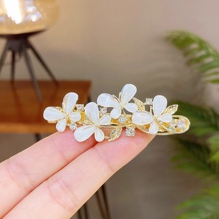 MAUROPOLI [Sẵn sàng] Kẹp tóc hình bướm thủy tinh sang trọng nhẹ cao cấp Tính khí thanh lịch Đầu lưng nửa mảnh Kẹp tóc bên hông Mũ đội đầu