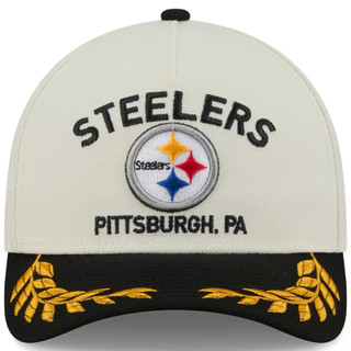Pittsburgh Steelers New / Era 2025 NFL Draft 9FORTY A-Frame Mũ có thể điều chỉnh - CreamBlack [Mới] Mũ chống nắng thể thao ngoài trời thời trang Unisex AA