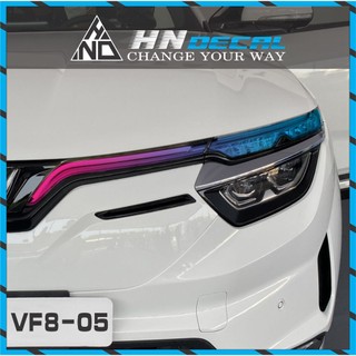 Decal dán đèn xe VINFAST VF8 nhiều màu sắc lựa chọn, chống nước chống bai màu ( 1 cặp )