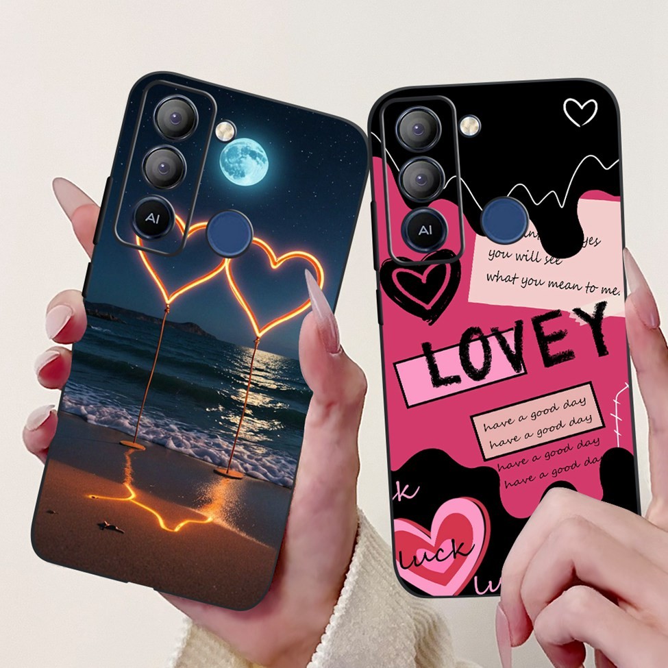 Tecno BD4 BD4i BD4a Bao Tecno Pop 5 LTE Ốp Lưng Bướm Sang Trọng Tình Yêu Hoa Thời Trang Thoáng Mát Đẹp Trai Sư Tử Sơn