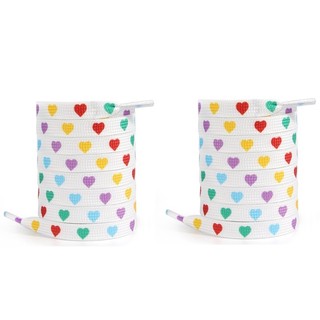 JOJO 100cm Dài In Hình Trái Tim Dây Giày Đế Bằng 9 Mm Cho Người Lớn Tuổi Teen Polyester Dây Giày Dây Giày Cho Giày Thể Thao Xe Lửa