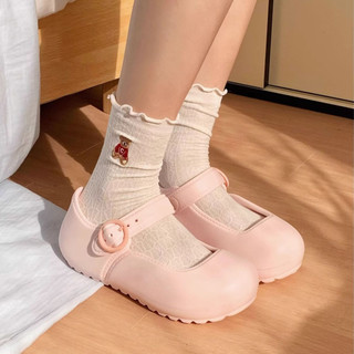 XIXITIAO Dép nữ mùa hè phong cách ballet thời trang Mary Jane EVA đi ngoài