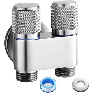 Bộ phun Bidet 1 trong 2 ra Van điều khiển kép G1 2 Máy phun vệ sinh cầm tay để rửa phụ nữ Vải thú cưng Sử dụng vệ sinh phòng tắm thép không gỉ kim loại cho thú cưng phù hợp dùng cho gia đình căn hộ văn phòng và không gian nhỏ