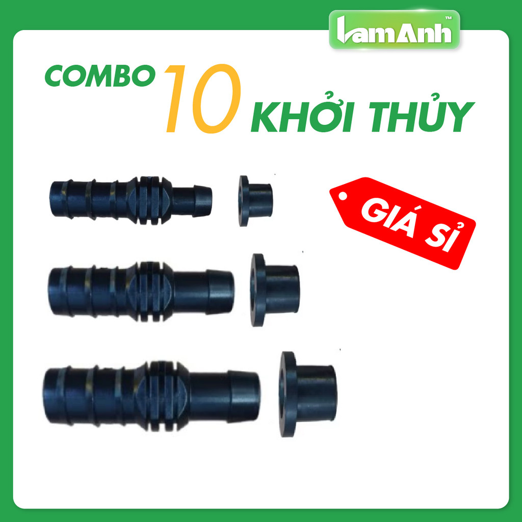(Giá sỉ) Combo 10 Khởi thủy ống LDPE kèm ron cao su 8mm / 10mm / 12mm ...