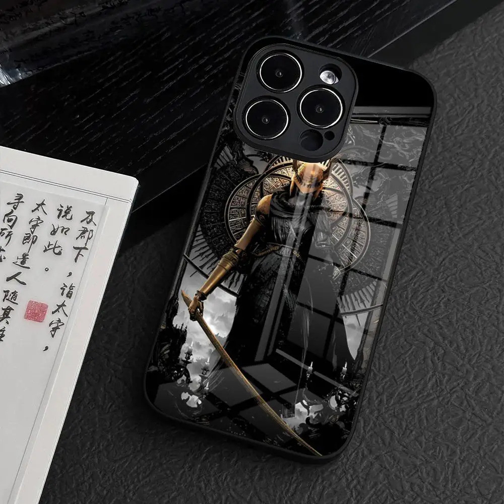Ốp điện thoại BK-3 Game Dark Souls cho iPhone 17,15 Pro Max 14 Plus 12 Mini 11 13 14 Pro Max Vỏ kính sạc không dây